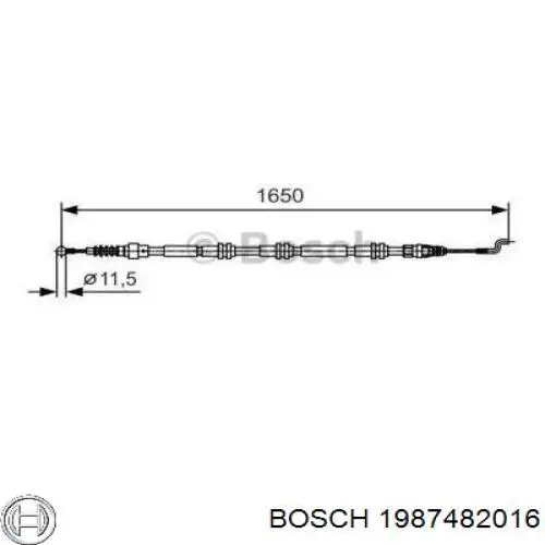 Задний трос ручника 1987482016 Bosch