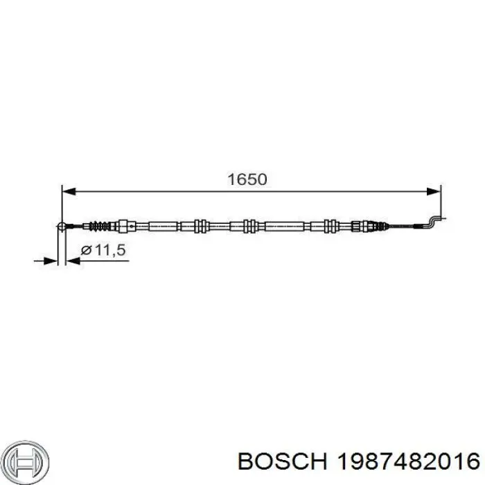 Cable de freno de mano trasero derecho/izquierdo 1987482016 Bosch
