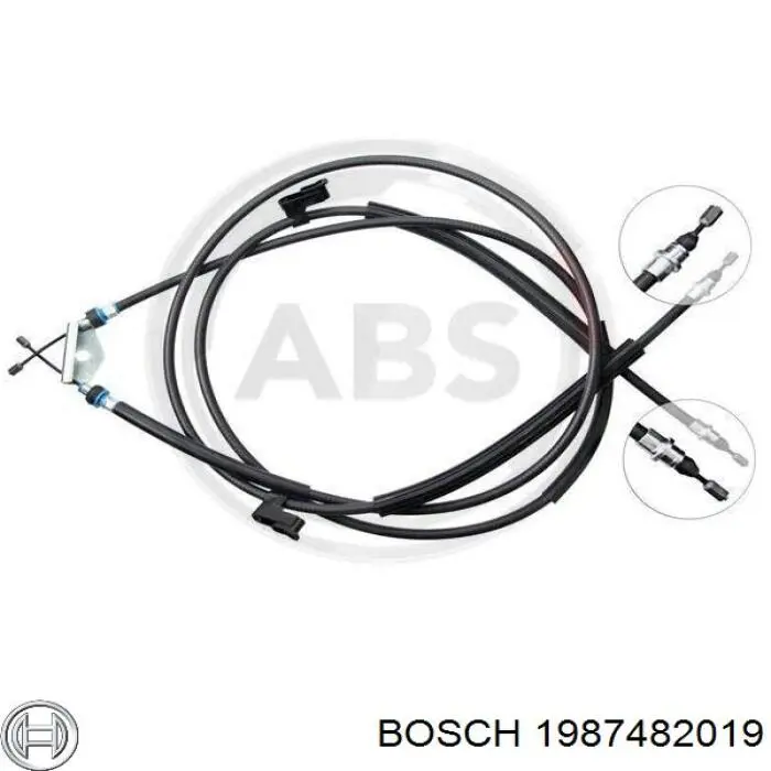 Задний трос ручника Bosch 1987482019 цена, от 32.65 USD