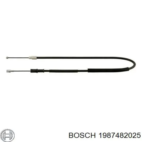 Трос стояночного тормоза задний правый Bosch 1987482025 цена, от 14.63 USD
