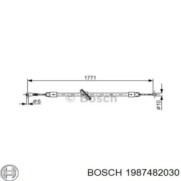 Трос ручного тормоза передний Starline LABR1726 цена, от 3.89 USD