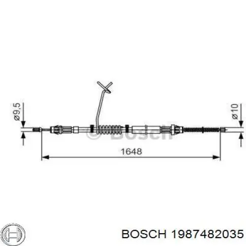 Трос ручника 1987482035 Bosch