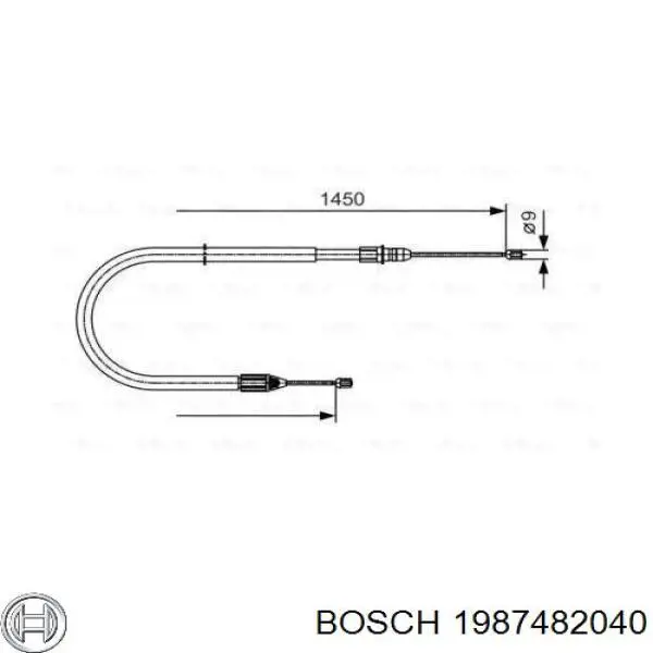 Задний правый трос ручника 1987482040 Bosch