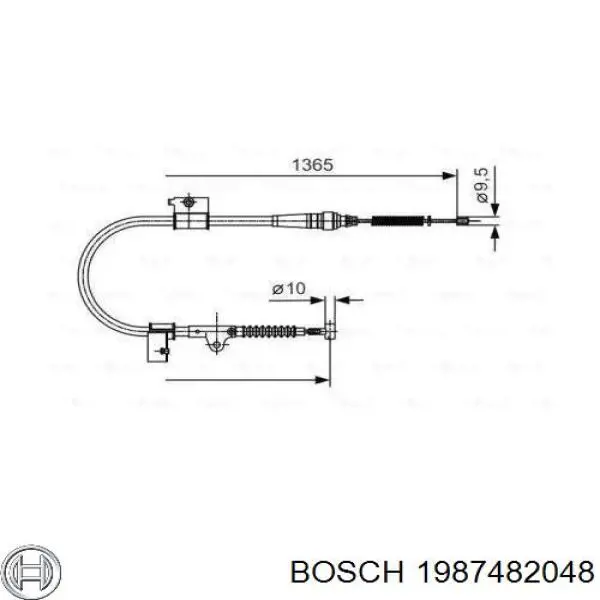 Трос ручника 1987482048 Bosch