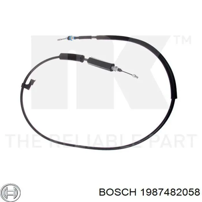 1987482058 Bosch трос ручного тормоза задний левый