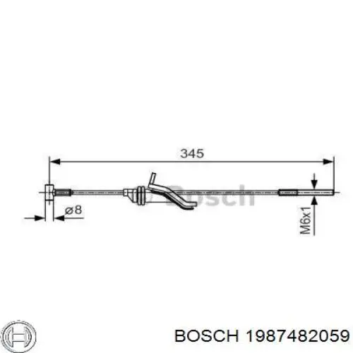 Передний трос ручника 1987482059 Bosch