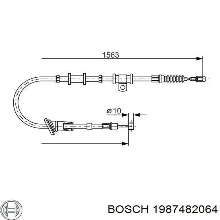 Трос ручника 1987482064 Bosch