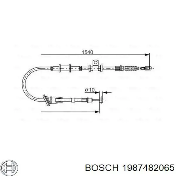 Задний правый трос ручника 1987482065 Bosch