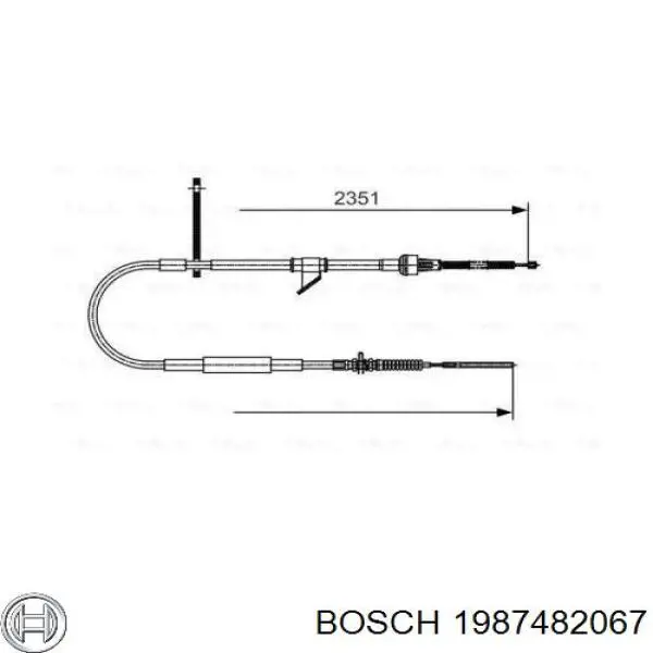 Задний правый трос ручника 1987482067 Bosch