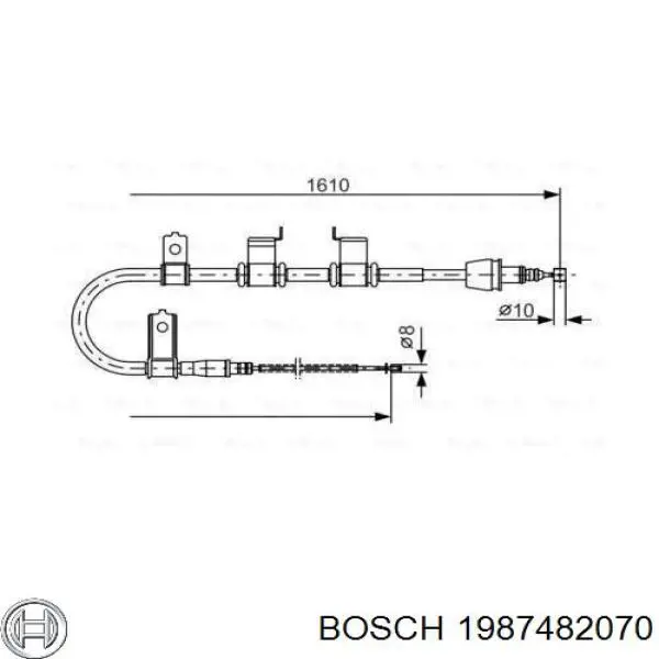 Трос ручника 1987482070 Bosch