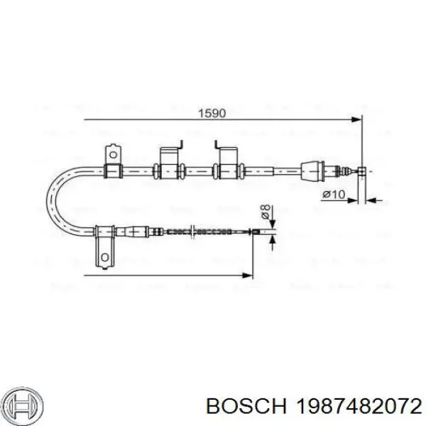 Трос ручника 1987482072 Bosch