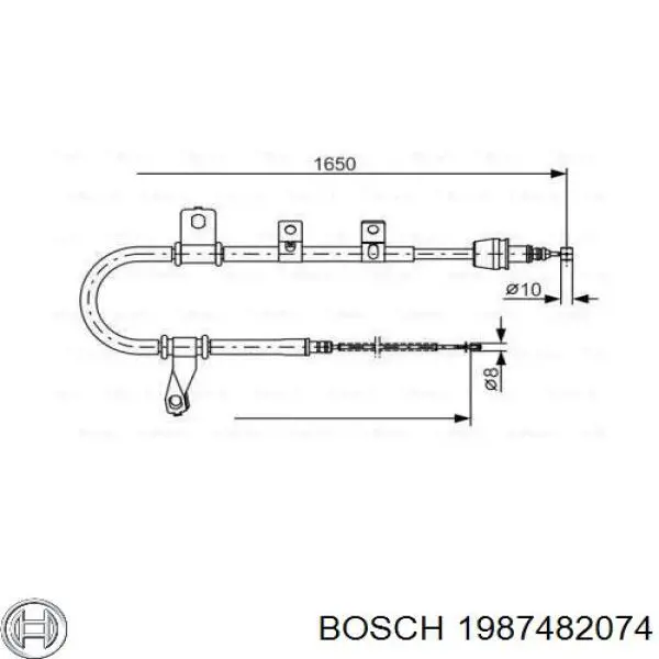 Трос ручника 1987482074 Bosch