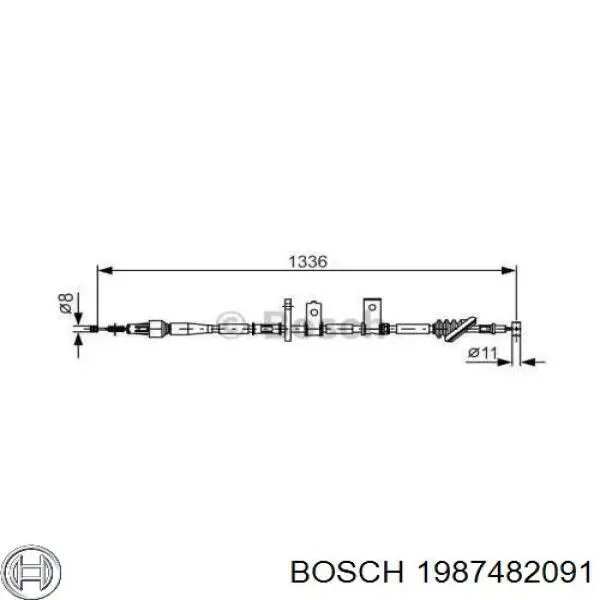 Трос ручника 1987482091 Bosch