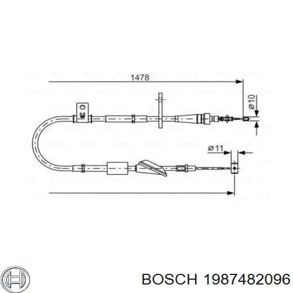 Трос ручника 1987482096 Bosch