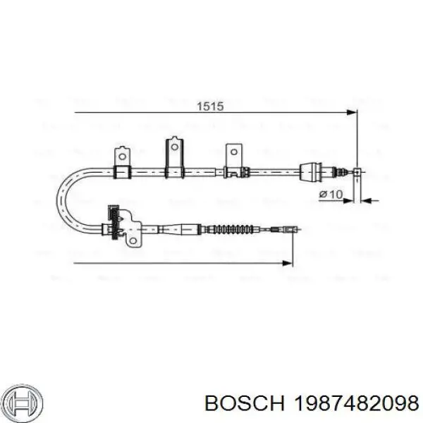 Трос ручника 1987482098 Bosch