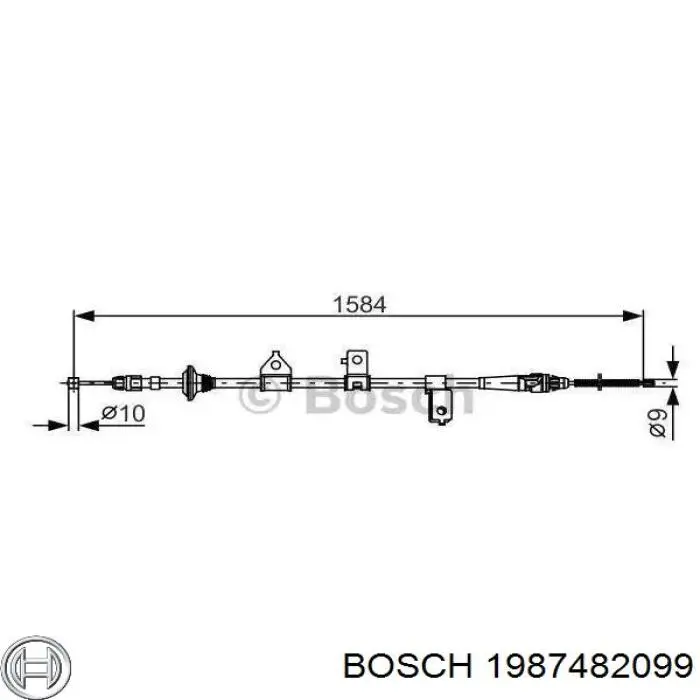 Трос ручника 1987482099 Bosch