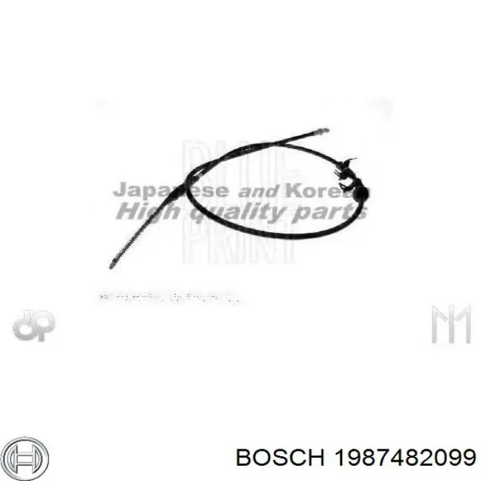 Трос ручного тормоза задний Bosch 1987482099 цена, от 17.15 USD