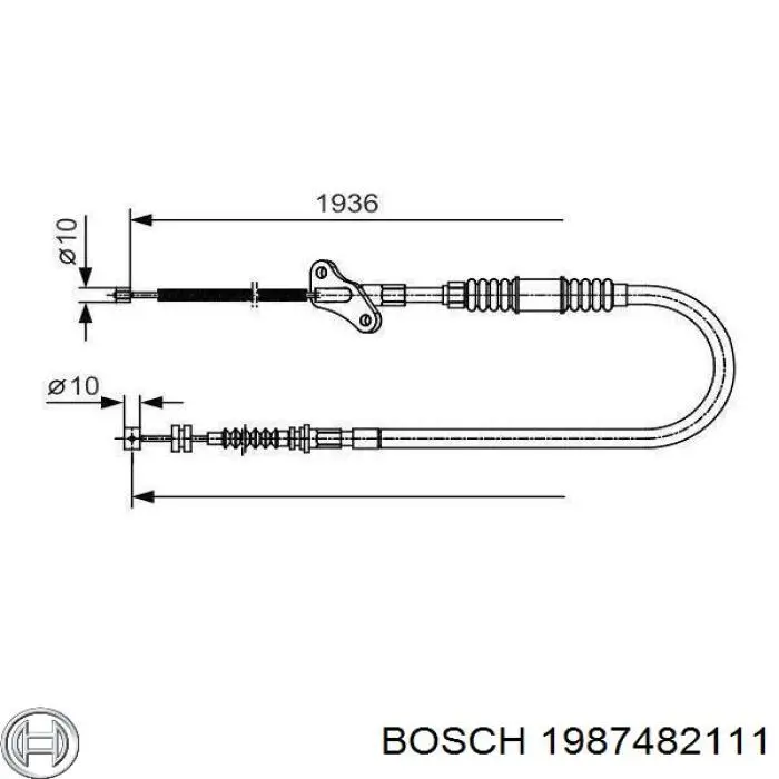 Трос ручника 1987482111 Bosch