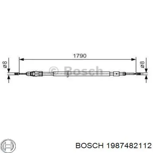 Задний трос ручника 1987482112 Bosch