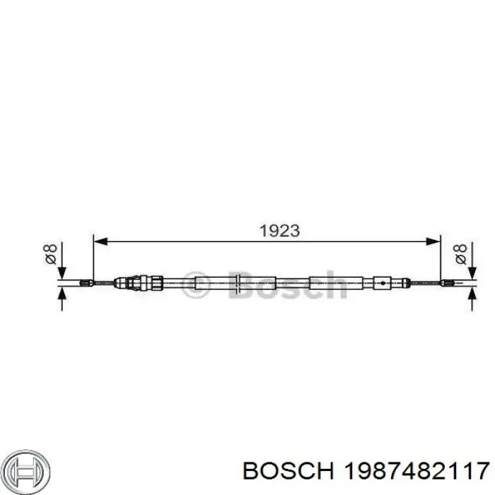 Задний правый трос ручника 1987482117 Bosch