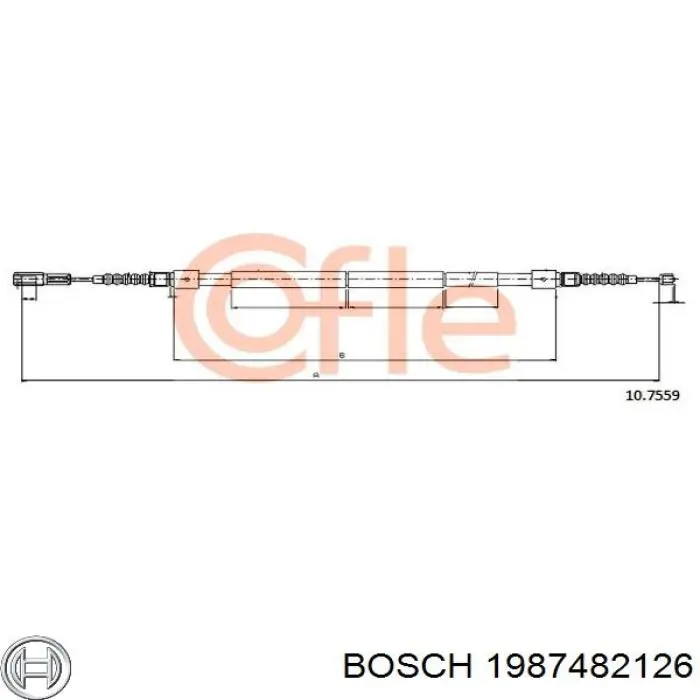 Трос ручника 1987482126 Bosch