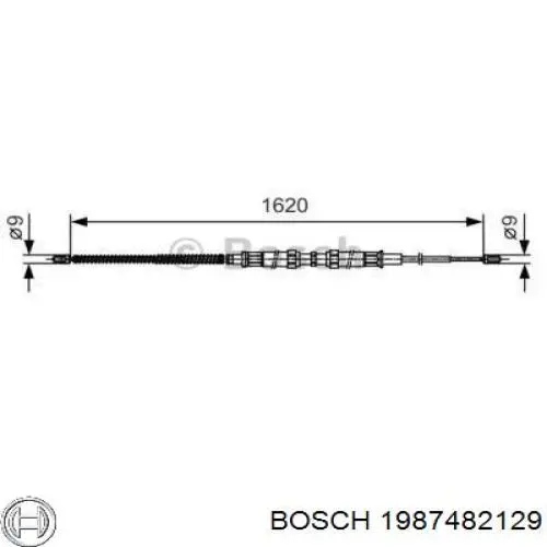 Задний трос ручника 1987482129 Bosch