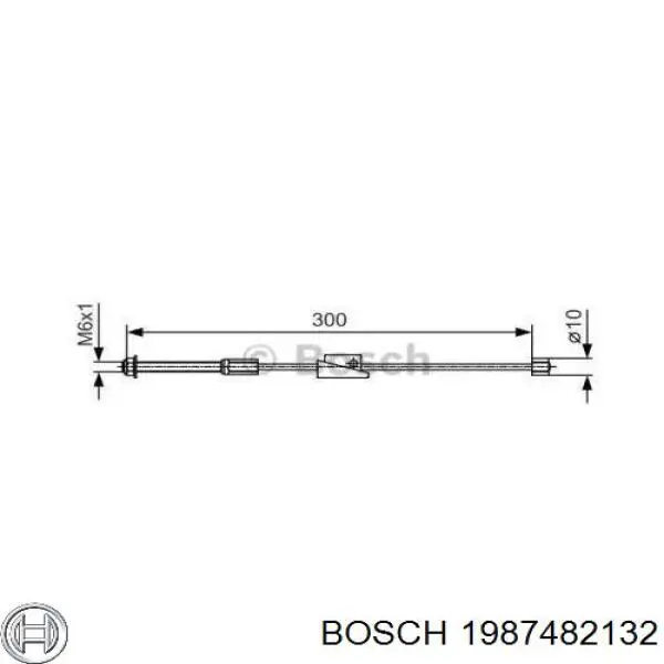 Передний трос ручника 1987482132 Bosch