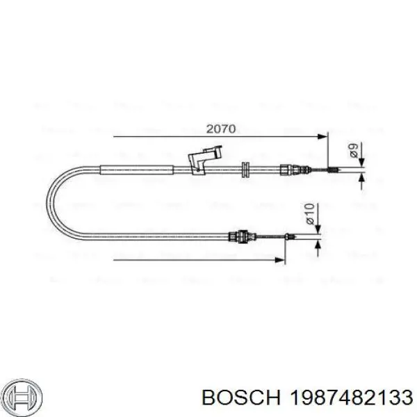 Трос ручника 1987482133 Bosch