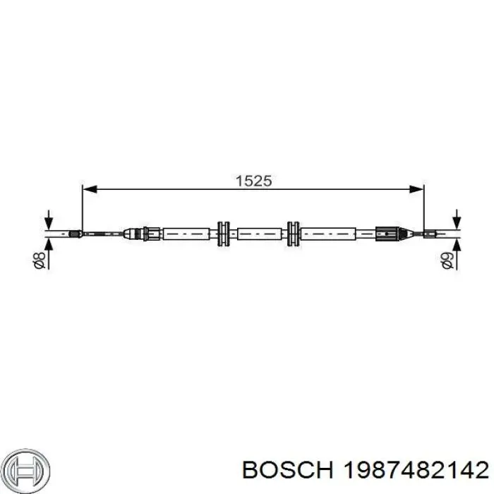 Трос ручника 1987482142 Bosch