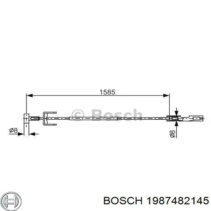 Cable de freno de mano intermedio 1987482145 Bosch