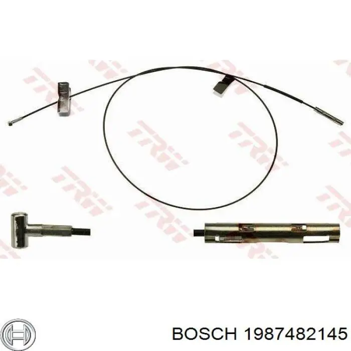 Трос ручного тормоза, промежуточный Bosch 1987482145 цена, от 8.73 USD