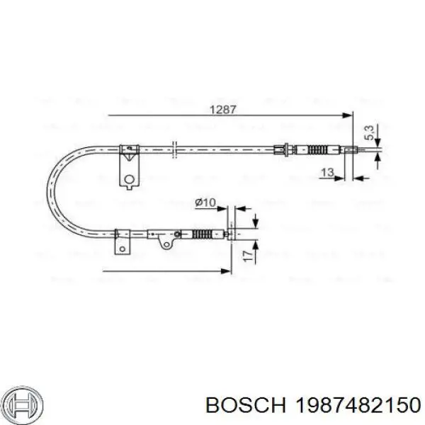 Трос ручника 1987482150 Bosch