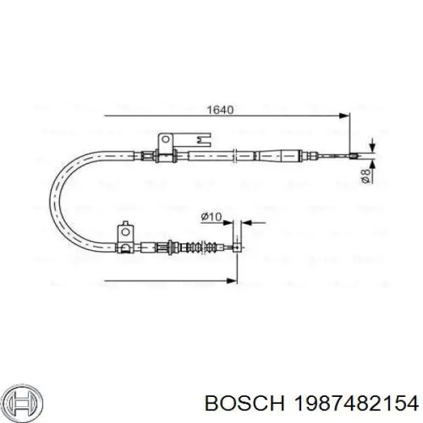 Трос ручника 1987482154 Bosch