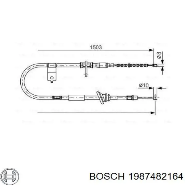 Трос ручника 1987482164 Bosch