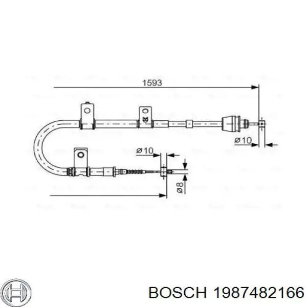 Трос ручника 1987482166 Bosch