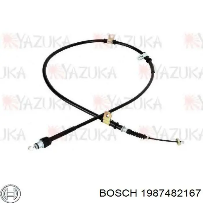 Cable de freno de mano trasero derecho 1987482167 Bosch