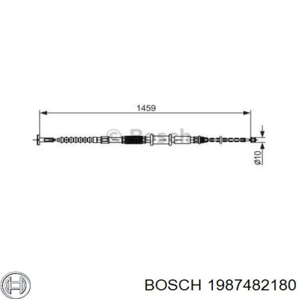 Задний правый трос ручника 1987482180 Bosch