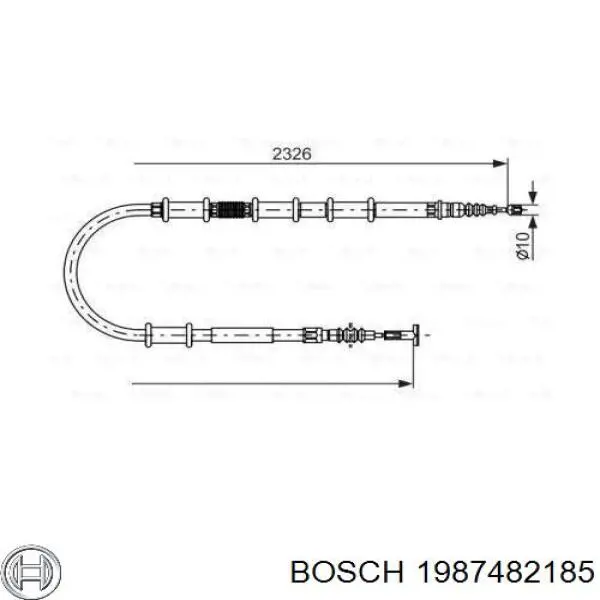 Трос ручника 1987482185 Bosch