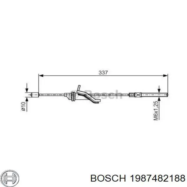 Трос ручного тормоза передний Bosch 1987482188 цена, от 11.61 USD