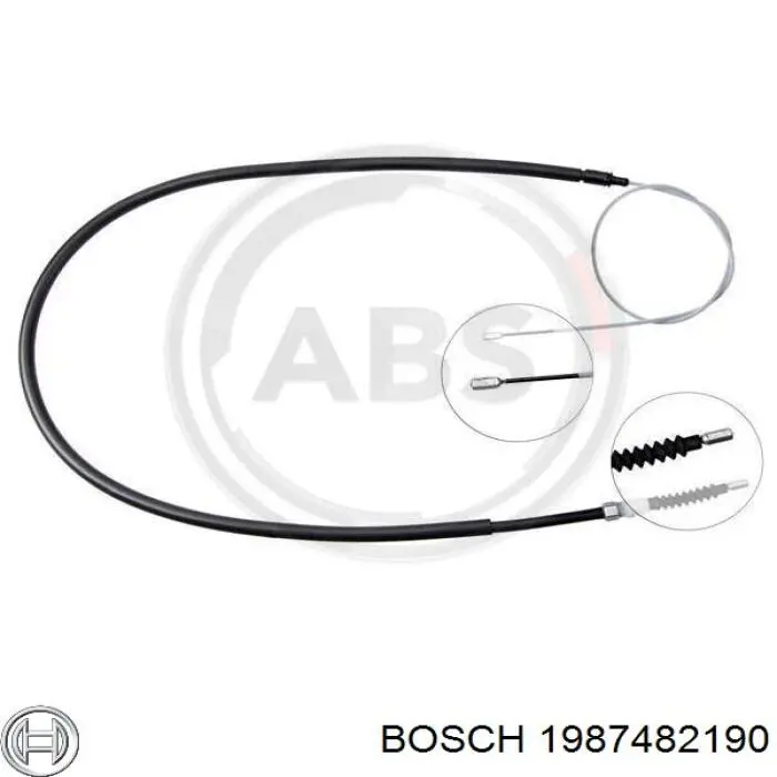 Cable de freno de mano trasero derecho/izquierdo 1987482190 Bosch