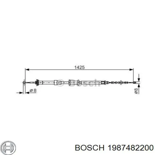 Трос ручника 1987482200 Bosch