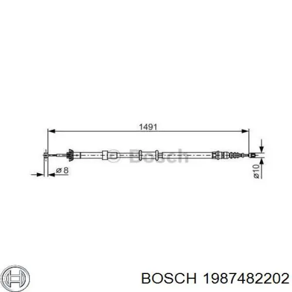 Трос ручника 1987482202 Bosch