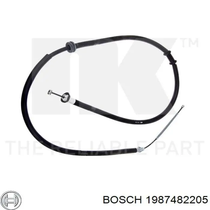 Купить 1987482205 Bosch Задний правый трос ручника