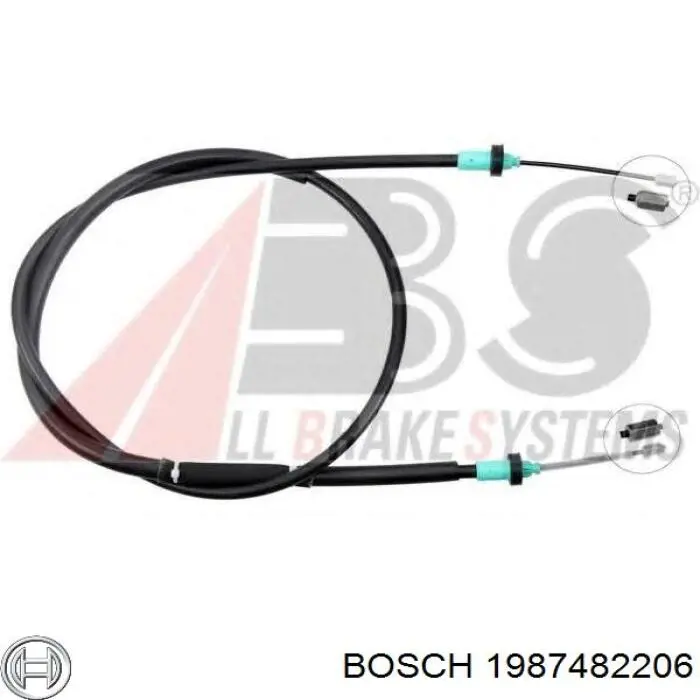 Купить 1987482206 Bosch Трос стояночного тормоза задний левый