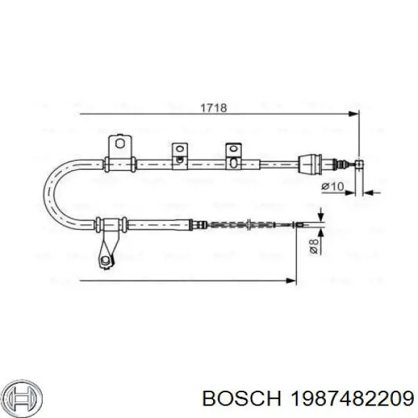 Трос ручника 1987482209 Bosch