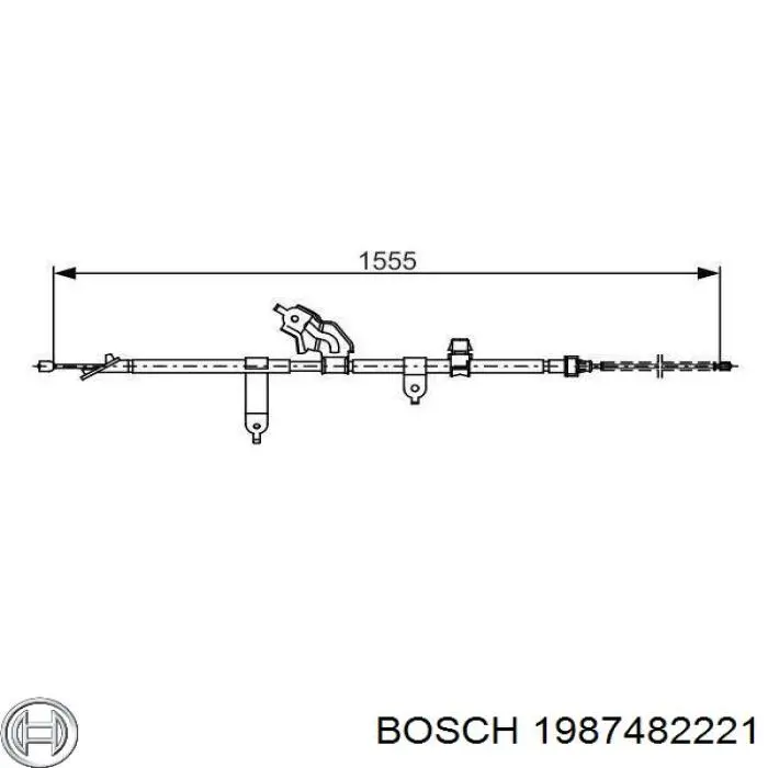 Купить 1987482221 Bosch Трос стояночного тормоза задний левый