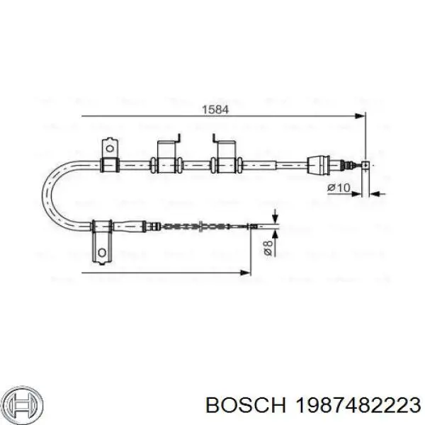 Трос ручника 1987482223 Bosch