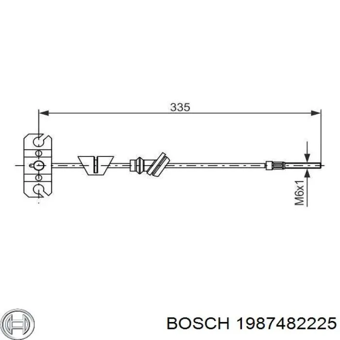 Купить 1987482225 Bosch Передний трос ручника