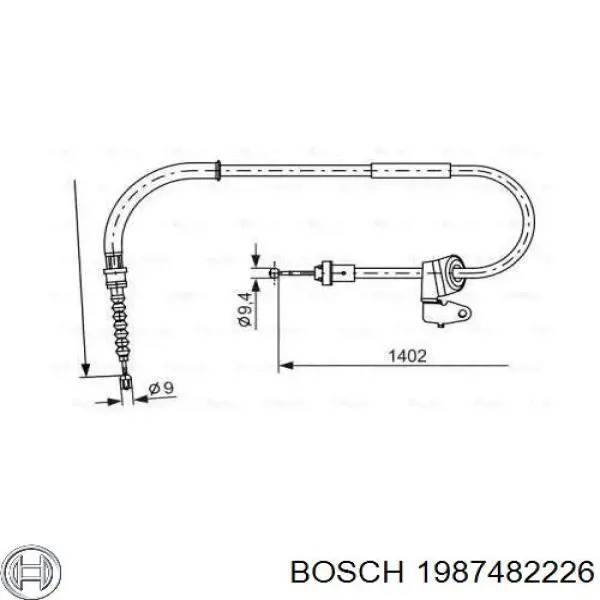 Задний правый трос ручника 1987482226 Bosch