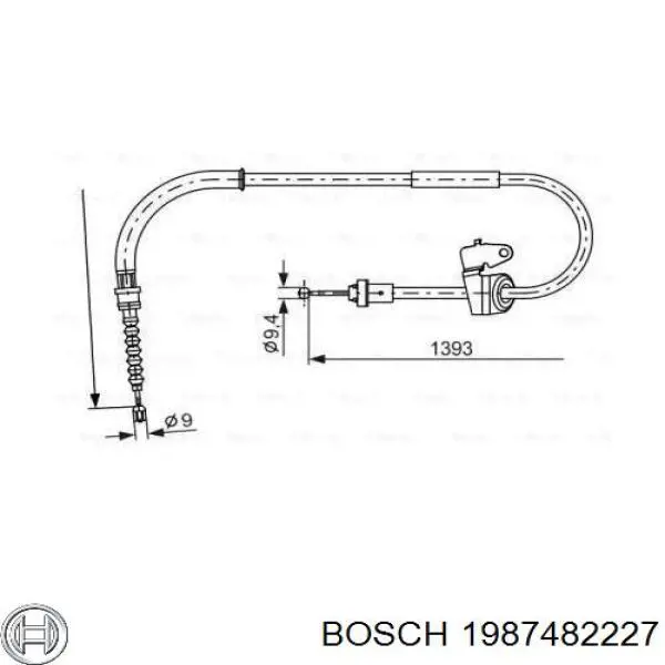 Трос ручника 1987482227 Bosch